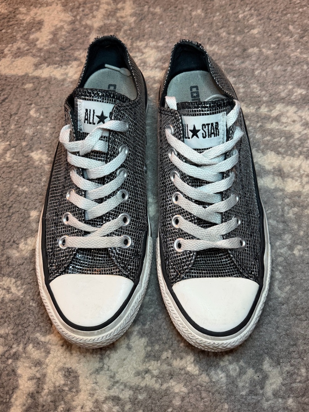 Converse Low Top Sneakers in Black and White